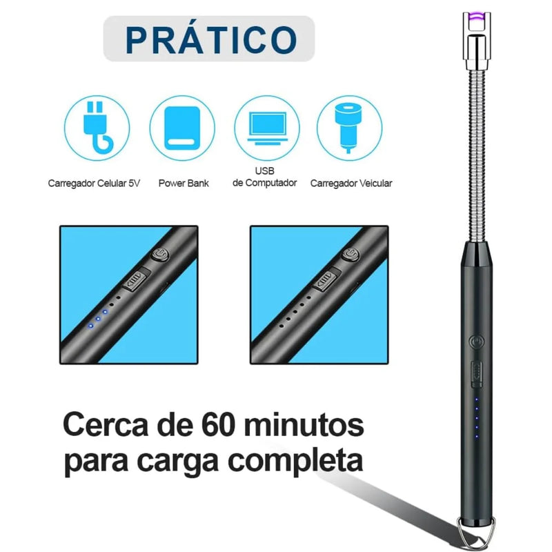 Acendedor Elétrico Recarregável