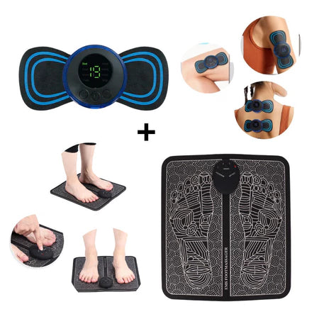 Kit Tapete e Massageador Pés e Músculos